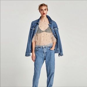 Zara brand new transparency diamond blouse